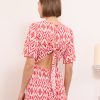 Sienna- Open Back Viscose Maxi Dress Labyrinth In Red