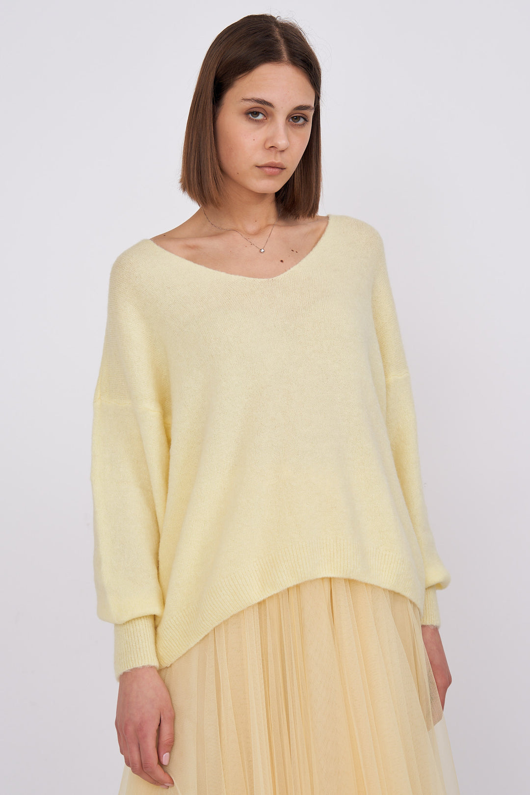 Anissa- Alpaca blend Sweater In Yellow