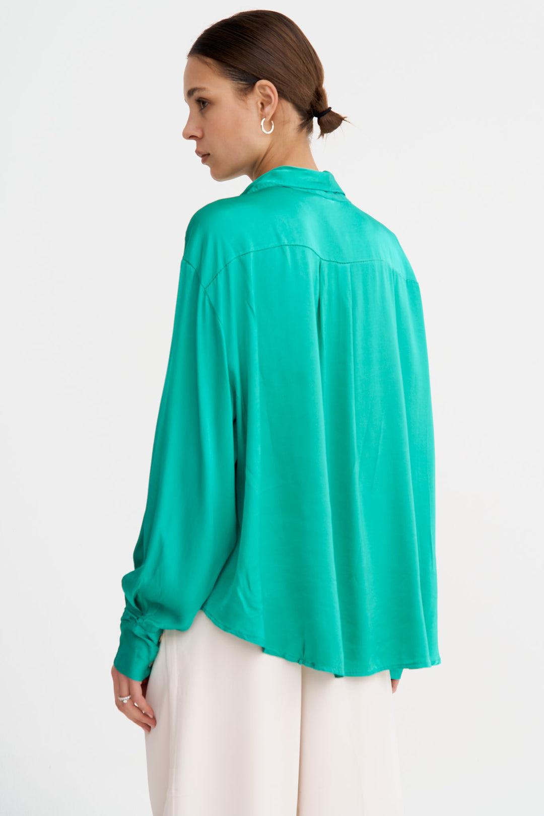 Sylvie -Silk Blend Blouse In green