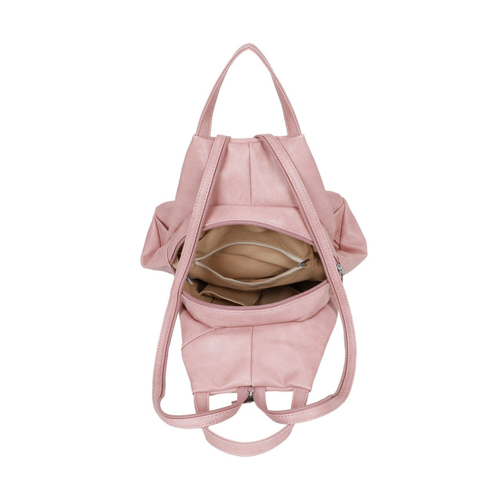 Backpack Side Zipper Pockets Light Grey