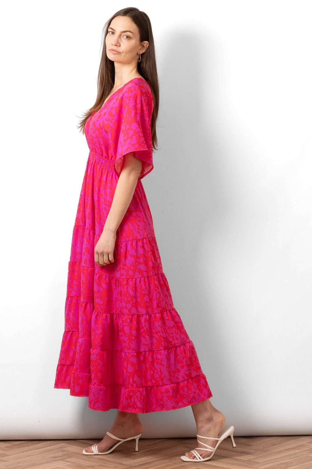 Sienna Maxi Kaftan Dress - Hot Pink