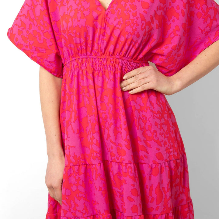 Sienna Maxi Kaftan Dress - Hot Pink