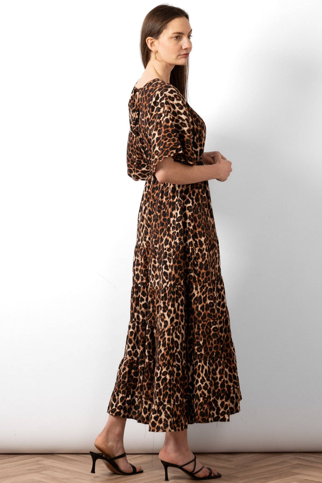 Sienna Maxi Kaftan Dress - Leopard