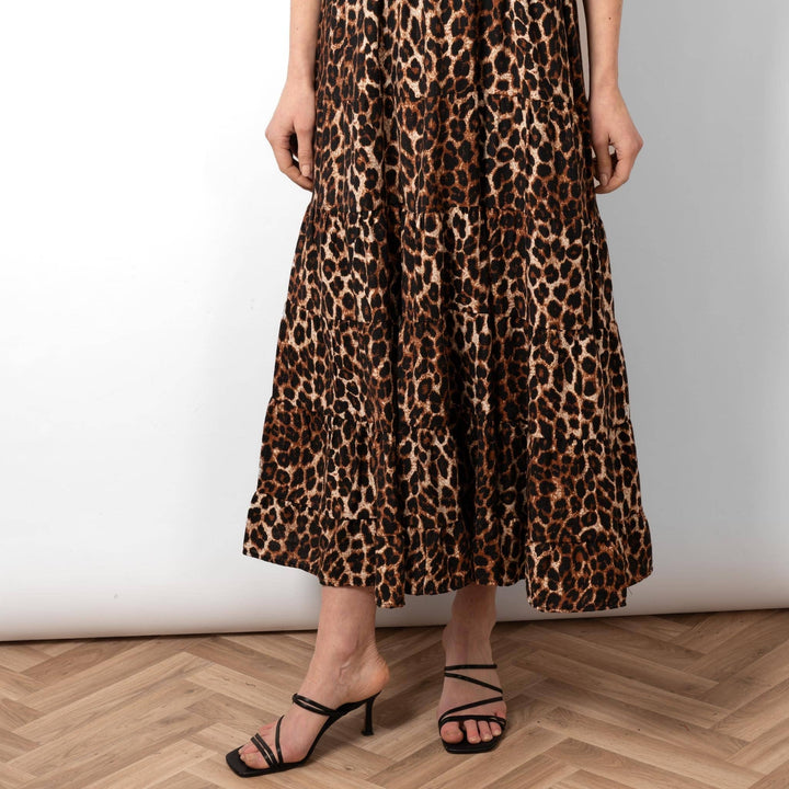 Sienna Maxi Kaftan Dress - Leopard