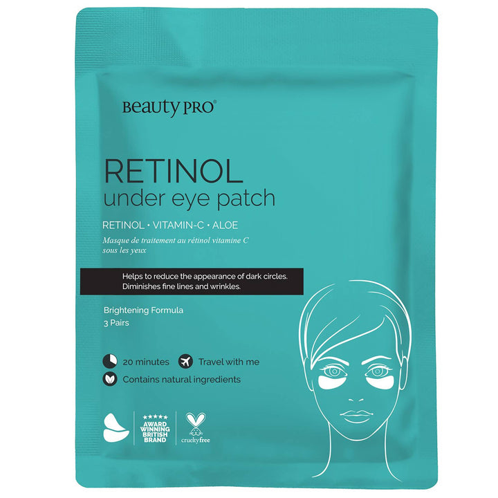 RETINOL Under Eye Mask Patch - Vegan, 3 Pairs per Pouch